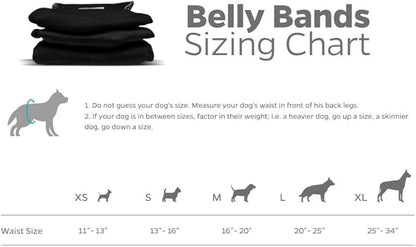 Pet Parents® Washable Belly Bands for Male Dogs (3pack) + Extendrs® of Durable Dog Diapers Male, Premium Male Dog Diapers & Dog Wraps (Medium, Black)