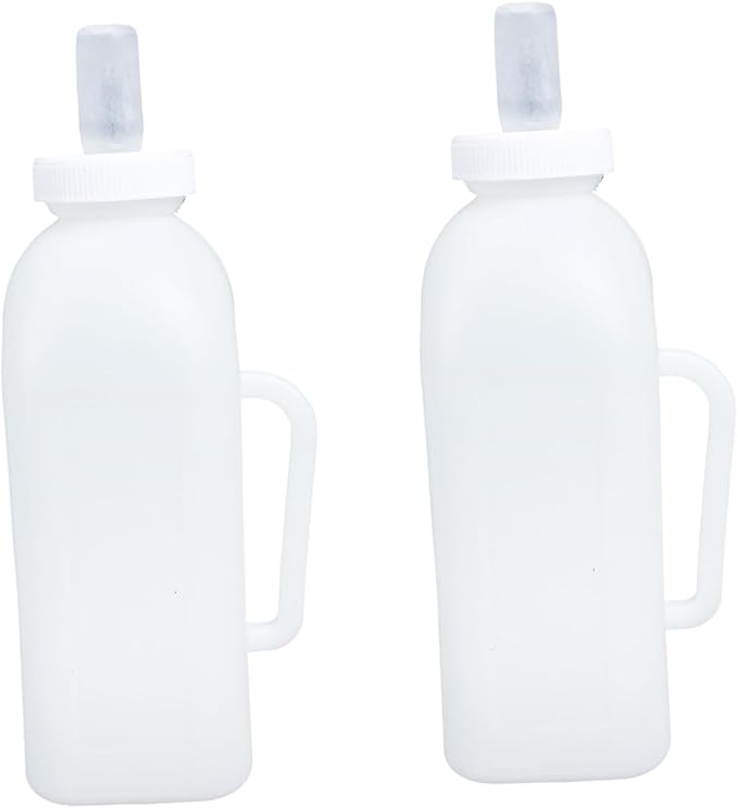 Abaodam 2L Calf Milk Bottle 2-Pack Nursing Bottle for Calves Kittens and Puppies Standard Neck for PET Nursing