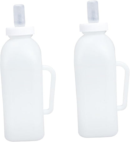 Abaodam 2L Calf Milk Bottle 2-Pack Nursing Bottle for Calves Kittens and Puppies Standard Neck for PET Nursing