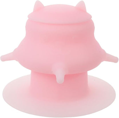 Levemolo Puppy Milk Dispenser Nursing Feeder - Silicone Pet Milk Bowl Feeder with Soft Nipple - Newborn Pet Feeding Station for Cats and Dogs Care - Pink