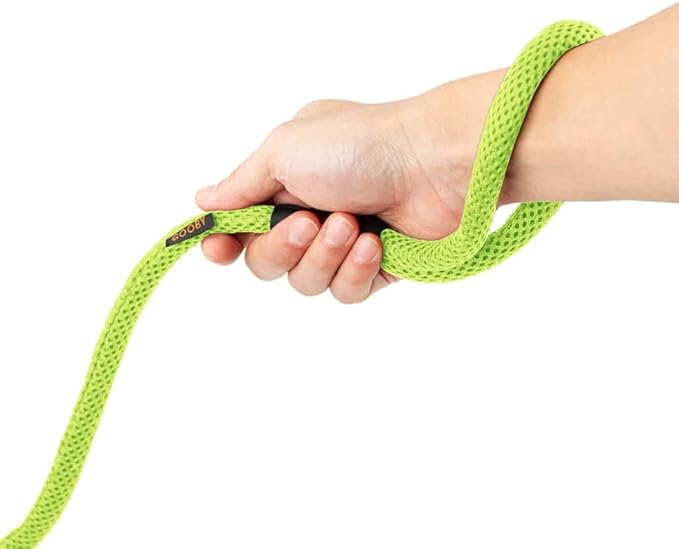 Gooby Mesh Leash - Green, 4 FT - Breathable Mesh 4 Foot Leash for Small Dogs with Bolt Snap Clasp - On The Go Dog Leashes for Small, Medium, and Large Dogs