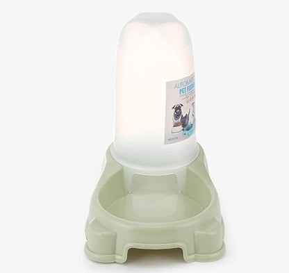 Pets Feeder Bowl Pet Automatic Drinking Water Feeder Plastic Pet Tableware Dog Bowl Cat Bowl Green
