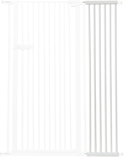 Lumizone Extra Tall Cat Gate Extension Kit 55.12" High Pressure Mounted 2025 New 12.60" Extra Wide 1.37" Gap No Drilling Tall Pet Gate for Dogs (White, 55.12" H x 12.60" W, Extension)