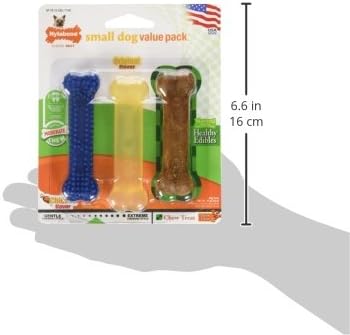 Nylabone Original Bone Flexi Chew Toy for Dogs, Dog Toys for Moderate Chewers, Dog Chew Bones, Chicken & Original Flavor, For X-Small Dogs - Up to 15 lbs, 3 Pack