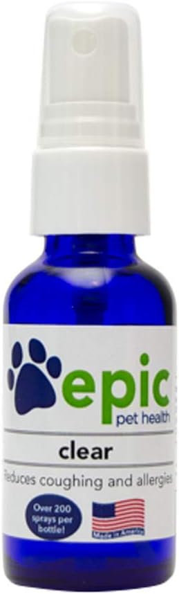 Clear - Reduces Allergies and Coughing Natural Electrolytes for a Healthy Immune System for All Animals Easy to Use Flavorless (2 oz Spray)