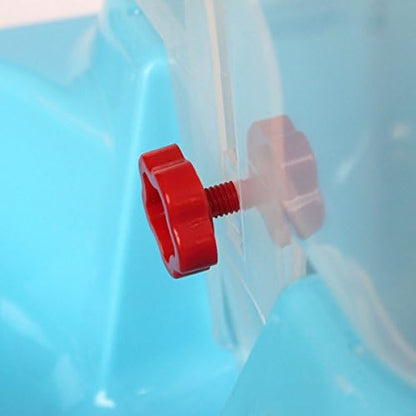 Plastic Pet Self Feeder & Self Waterer Dog Feeder Waterer (Light Blue)