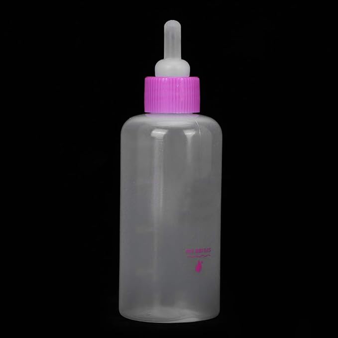 6PCS Set Pet Puppy Kitten Feeding Bottle, Small Dog Cat Milk Nursing Care Kit Liquid Feeding Supplies 60ml with Replacement Nipples