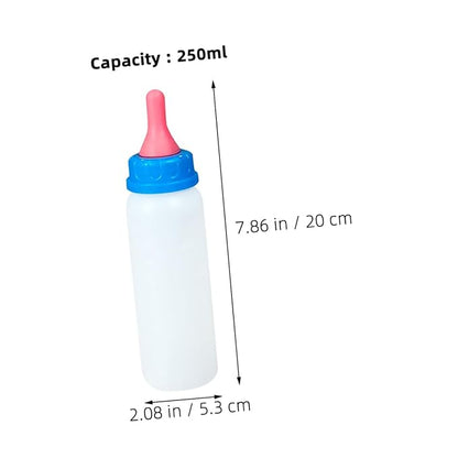 UKCOCO 4PCS Calf Feeding Bottle Set for Small Animals Lamb and Goat Milk Feeder Nipple PET Nursing Station for Calves Sheep and Livestock