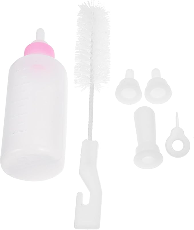 Happyyami Dog Bottle Squeeze Feeder Pet Nursing Bottles Kit for Puppy Kitten Milk Set Portable
