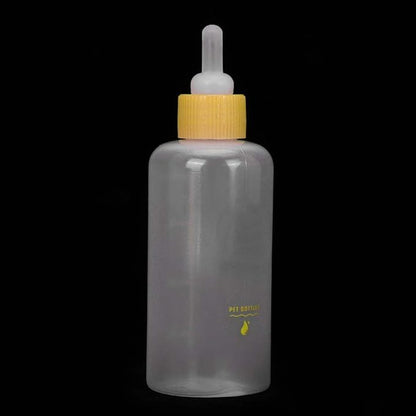 6PCS/ Set Pet Puppy Kitten Feeding Bottle Small Dog Cat Milk Nursing Care Kit Liquid Feeding Supplies 60ml with Replacement Nipples kitten bottle feeding kit (Yellow)
