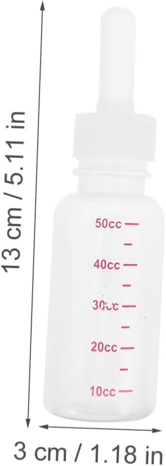50ml Silicone Baby Milk Bottle 4-Pack Dog Cat Feeding Bottles with Replaceable Nipples for Puppies and Kittens PET Nursing Supplies