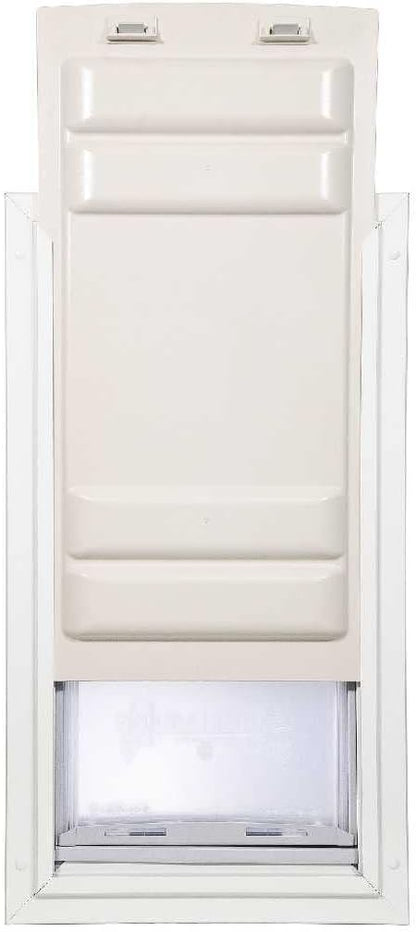 Endura Flap Single Flap Pet Door for Doors | All-Weather Insulated Flap | Durable Aluminum Frame with Secure Locking Cover | Interior and Exterior Door Installations | White, Medium, Single Flap
