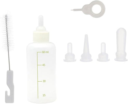 Mikikit 1set Pet Nursers Small Nursing Bottle Set for Cat Milk Kitten Bottles for Cats