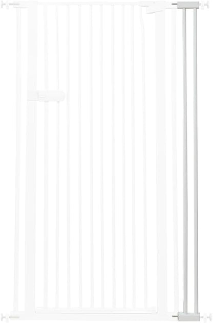 Lumizone Extra Tall Cat Gate Extension Kit 55.12" High Pressure Mounted 2025 New 4.13" Extra Wide 1.37" Gap No Drilling Tall Pet Gate for Dogs (White, 55.12" H x 4.13" W, Extension)