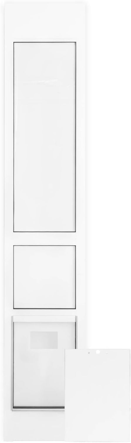 Dog Door for Sliding Glass Door - Large Doggy Door for Sliding Door Dog Door Insert - 78 3/8 Inch to 82 1/2 Inch Height Adjustable Pet Door with Lock - Openning Size: 11" W x 15.7" H