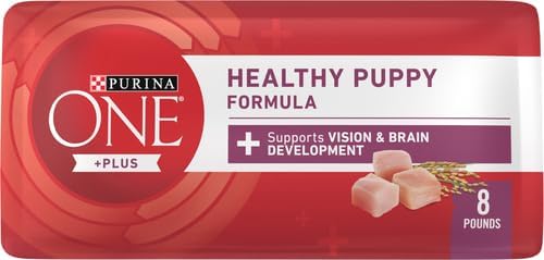 Purina ONE Puppy Food, High Protein Formula | Natural Ingredients | Added Vitamins | 8 lb Bag | Pack of 2
