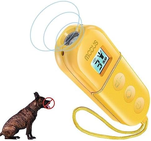MODUS Ultrasonic Dog Barking Control Device,3 in 1 Sonic Bark Deterrent with LED Light Dog Training Tool&Behavior Aids, Rechargeable Anti Barking Device, Barking Silencer for Dogs(Indoor & Outdoor)