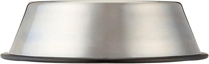 Amazon Basics Stainless Steel Non-Skid Dog Bowl, Dishwasher Safe, Rust Resistant, Single
