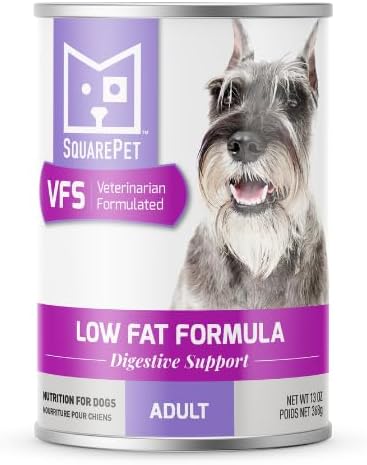 SquarePet VFS® Low Fat Formula Dog Food, 13oz Can, Case of 12, Digestive Support, Made with Wild-Caught Whitefish