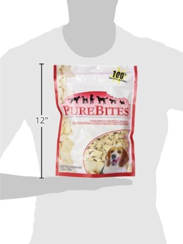 PureBites Chicken Breast Freeze Dried Dog Treats, 1 Ingredient, Made in USA, 6.2oz