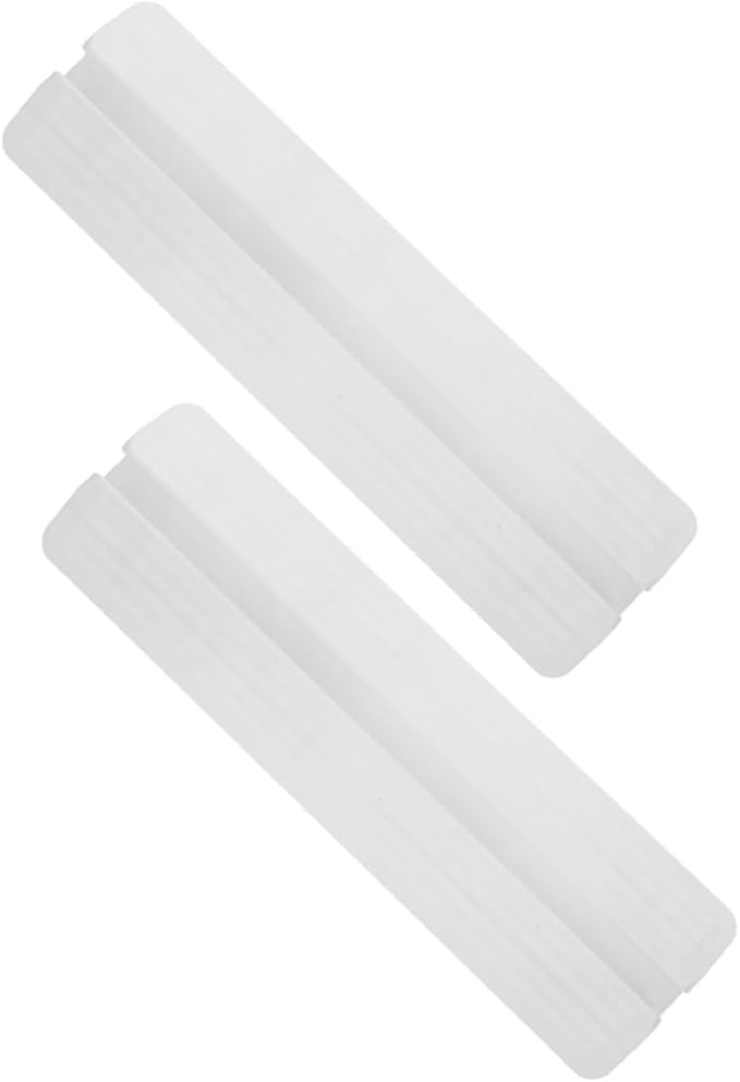BESPORTBLE 2Pcs Gate Support Feet Slip Floor Transition Strip for Doorway Ramps Durable Guardrail Holder for Stairways Pet Fences Easy Installation White