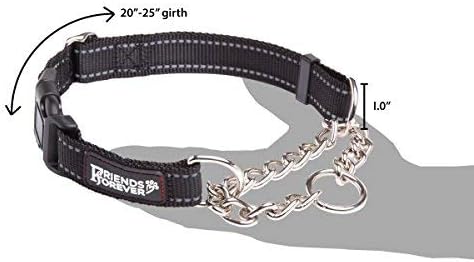 Friends Forever Martingale Dog Collars for Large Dogs - Reflective No Pull Dog Collar for Training Large/Medium Breed Dogs, Large
