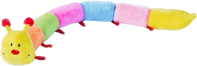 ZippyPaws Deluxe Caterpillar- Dog Toys to Keep Them Busy, For Medium & Large Dogs, Squeaky Pet Toy for Boredom, Stuffed Chew Toy, Soft Plush Puppy Products, 6 Blaster Squeakers & 1 Round Squeaker- 30"