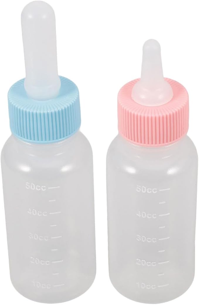 WOONEKY 2pcs Kitten Milk Bottle Puppy Feeding Bottles for Small Animals Optimal Capacity Convenient Design for Kittens and Puppies and Easy to Use