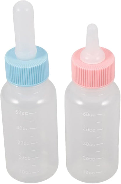 WOONEKY 2pcs Kitten Milk Bottle Puppy Feeding Bottles for Small Animals Optimal Capacity Convenient Design for Kittens and Puppies and Easy to Use