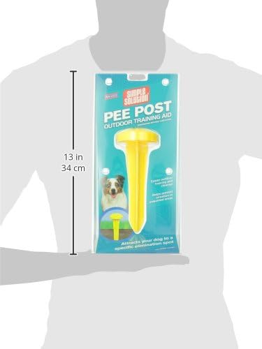 Simple Solution Pee Post Outdoor Dog Training Aid, 13-Inch Pheromone-Infused Stake for Puppy Potty Training, Yard Marking, and Housebreaking, Dog Pee Attractant for Lawn & Garden (Pack of 6)