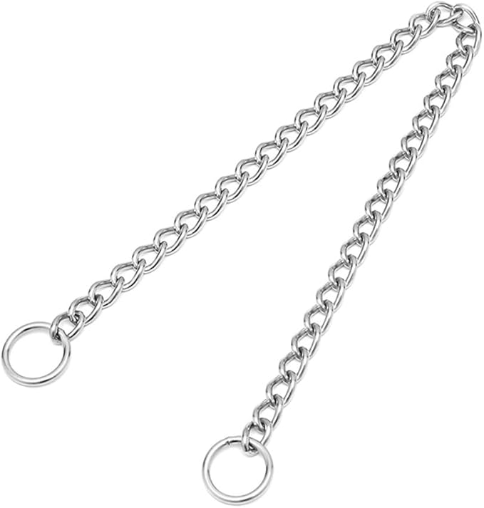 Slip P Choke Chain Collar for Medium Dogs, Stainless Steel Training Collar Link Martingale Collars Puppy Chains for XXS XS Small Medium Large Breed Dog, Silver,S
