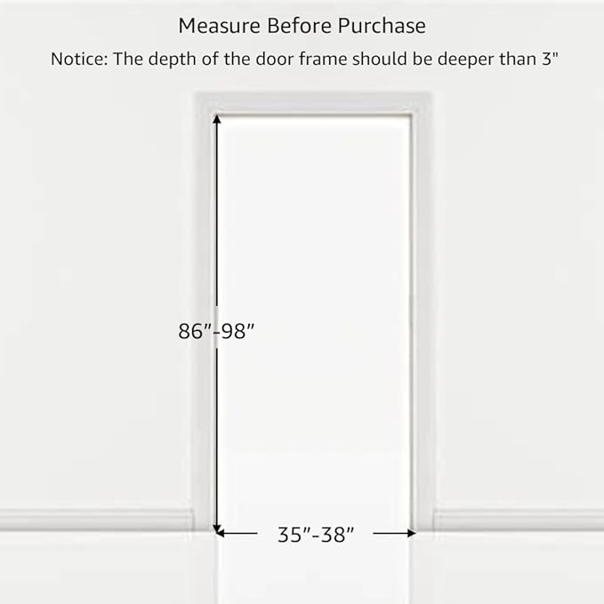 unipaws 86" High Extra Tall Cat Gate, Auto Closing and No Drilling Safety Gate for Doorway Hallway Stairs, Cat Dog Proof, Fit for 35"-38" Wide Opening, Indoor Use, White