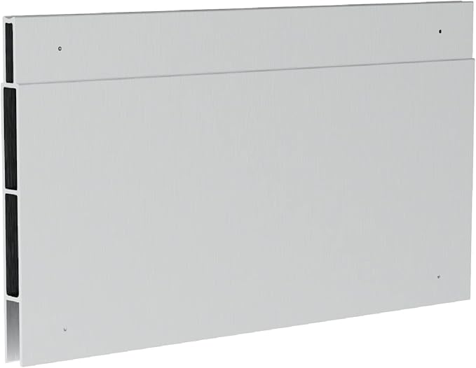 Hakuna Pets Patio Pet Door 3.9” Height Extension, Fits Screen Insert Panel for Large Doors, Silver