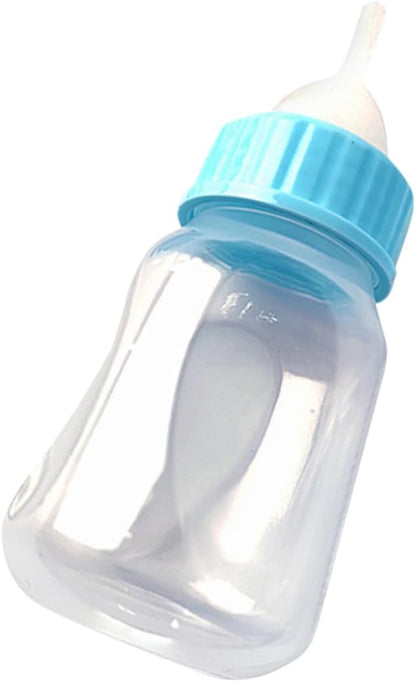 2Pcs Portable Pet Nursing Bottles for Kittens and Puppies Silicone Feeding Bottles with Regulated Flow to Prevent Overfeeding Lightweight Animal Milk Feeders in Blue