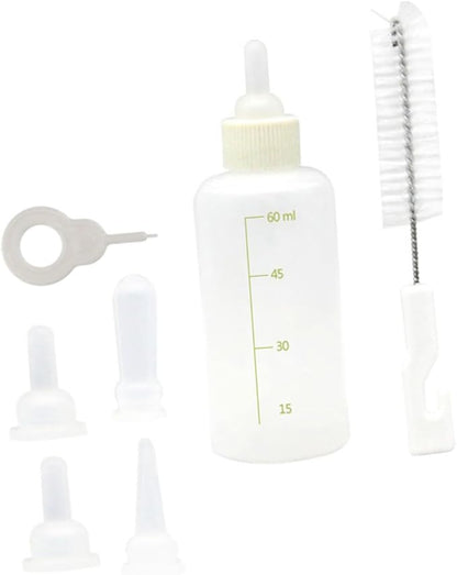 ibasenice Reusable Nursing Bottles for Cats Kitten Milk Bottle Set Puppy Milk Feeder 3 Pack