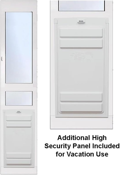 Power Pet Automatic ROLL UP Door by High Tech Pet Brand - Motorized Panel Rolls Up - Pet Operated - Remote App Control - 24/7 Exit & Entry Timers (X-Large, Patio Tall - 92½-96)