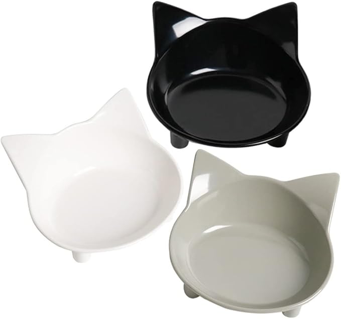 Skrtuan Dog Food Bowl & Cat Bowl – Non-Slip, Wide, Shallow Pet Dish for Whisker Fatigue Relief, Safe Food-Grade for Puppies & Rabbits