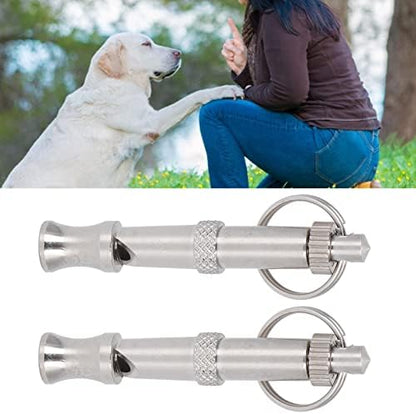 HEEPDD 2Pcs Dog Whistles, Stainless Steel Ultrasonic Whistle for Dog Pigeons Doves Training and Behavior Aids