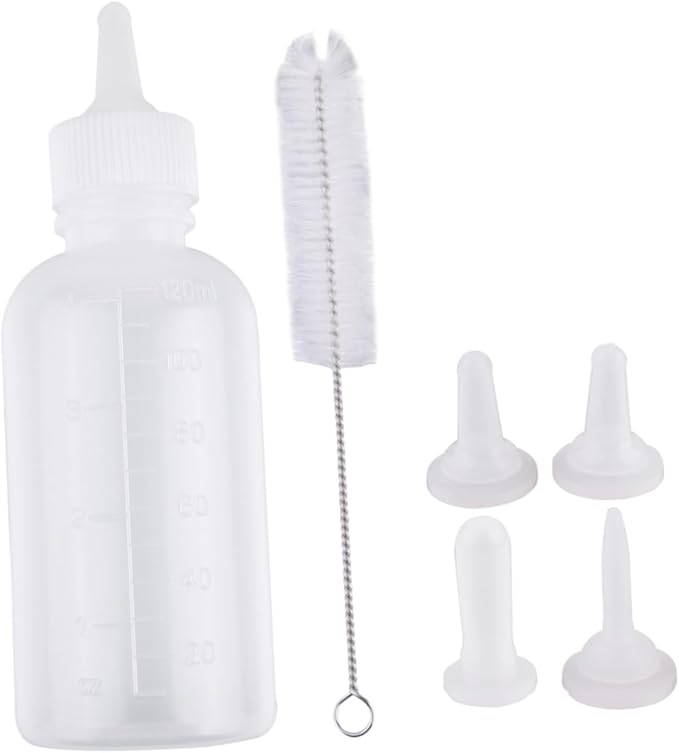 YARNOW 6Pcs Pet Nursing Bottle for Pets Milk Feeder with Cleaning Brush for Dogs Cats Kittens and Puppies Portable Pet Feeding