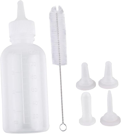 YARNOW 6Pcs Pet Nursing Bottle for Pets Milk Feeder with Cleaning Brush for Dogs Cats Kittens and Puppies Portable Pet Feeding
