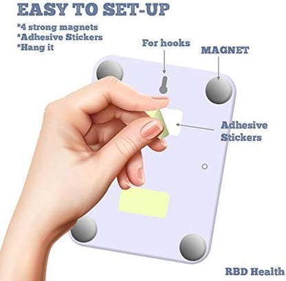 Pet Feeding Reminder, Magnetic or Double Sided Adhesive Application, Reminder with Daily Indicator Tools to Track and Prevent Over or Under Feeding of Pets