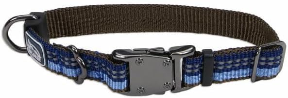 Coastal Pet K9 Explorer Reflective Adjustable Dog Collar - Comfortable Collar for the Outdoors - Durable, Lightweight Accessory with Side-Release Buckle - Sapphire, 5/8" x 10-14"