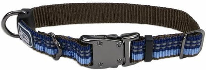 Coastal Pet K9 Explorer Reflective Adjustable Dog Collar - Comfortable Collar for the Outdoors - Durable, Lightweight Accessory with Side-Release Buckle - Sapphire, 5/8" x 10-14"