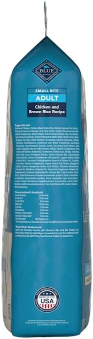 Blue Buffalo Life Protection Formula Adult Small Bite Dry Dog Food, Helps Build and Maintain Strong Muscles, Made with Natural Ingredients, Chicken & Brown Rice Recipe, 30-lb. Bag