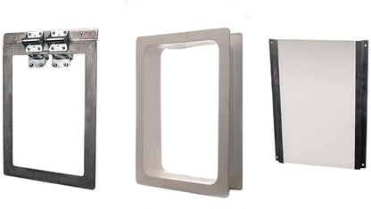 | Big Dog Door Wall Entry Bundle | Chew Proof, Weather Tight | Door, Entry Frame and Closing Panel | Size 120-200+ lbs | Frame 18' x 28'