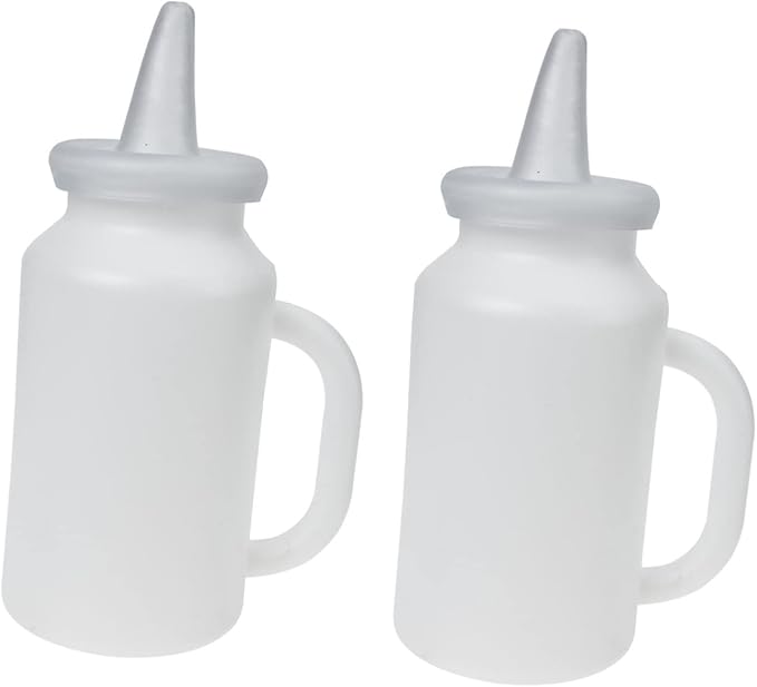 Totority 2pcs Calf Milk Bottle Large Boilable Kitten Nursing Bottle for Newborn Animals
