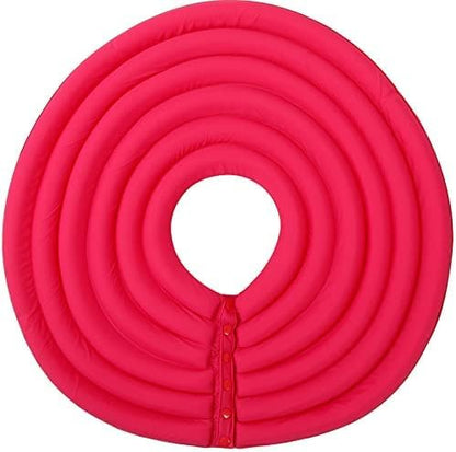 Dog Cone Collar, Inflatable Dog Neck Donut Collar Alternative After Surgery, Soft Protective Recovery Cone for Small Medium Large Dogs and Cats Puppies - Alternative Collar (Rose Red,L)