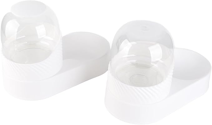 Dog Supplies, and Water Dispenser Set,Auto Food Feeder and Waterer Set Pet Food Dispenser Waterer for Small Medium Dog Puppy Kitten Automatic Dog Cat Feeder (White)