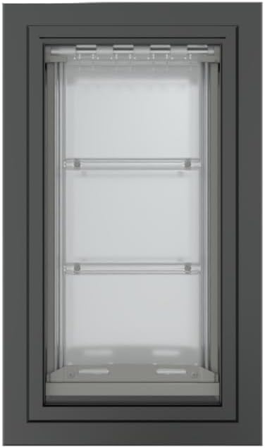 Endura Flap Pet Door for Walls in Black | Energy-Efficient Double Flap Design for Wall Installations | All-Weather Protection with All-Metal Telescoping Tunnel | Black, Medium, Double Flap