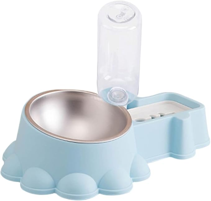 Kisangel 1 Set Adorable Dog Feeder and Water Dispenser Convenient Automatic Pet Bowl Non Slip Design for Cats Dogs Pet Stores